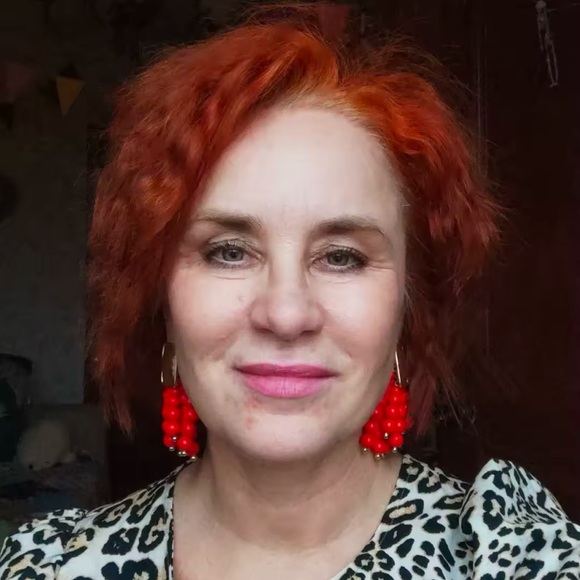 Zara Red Cascade Beaded Earrings - Picture 8 of 13